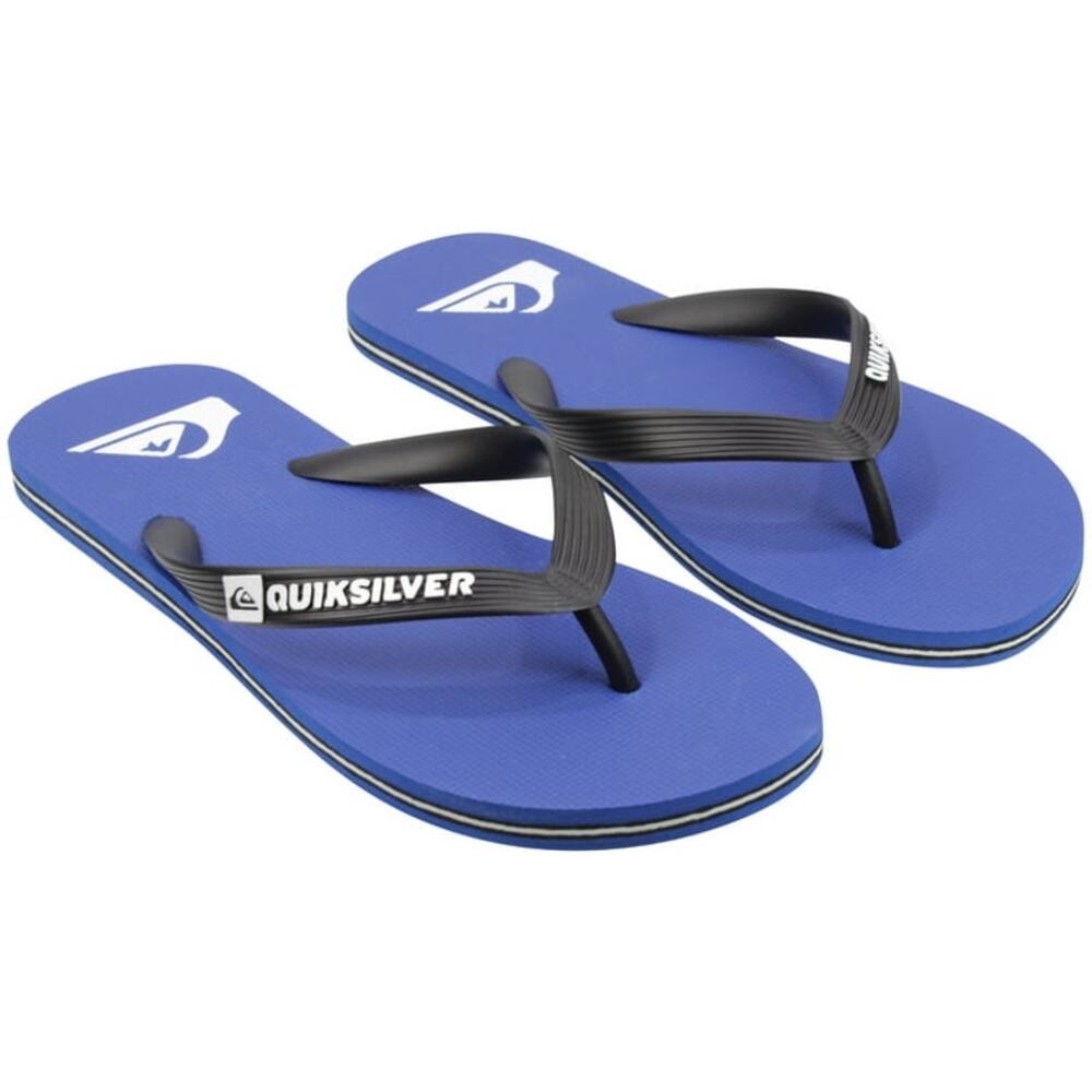 Quicksilver Boys Blue & Black Thong Flip Flop Sandals Youth Size 13/1